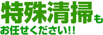 特殊清掃もお任せください！